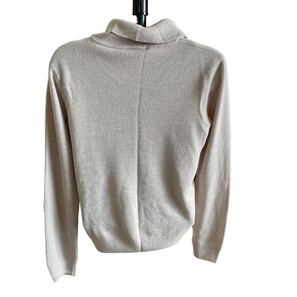 Tog Shop Womens Cowl Neck Knit Sweater Biege Size Small u - Picture 3 of 6